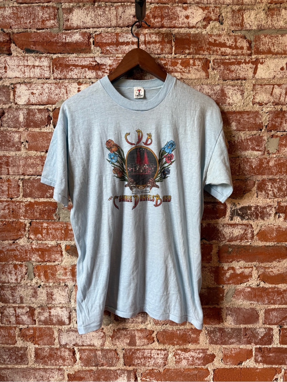 Vintage Charlie Daniels Band 1977 Promo T Shirt Xl Blue